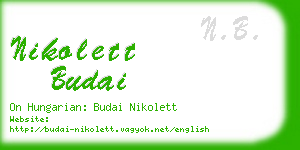 nikolett budai business card